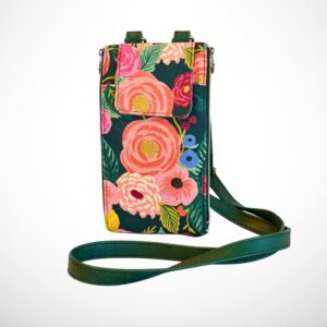 Zip N Go Sling, Mønster Liten sling med blomstrete print og grønn stropp