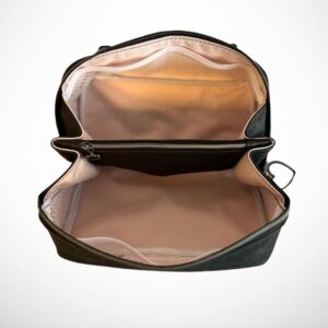 Zip-N-Grip Toalettmappe, Sort Kork åpen med to store rom